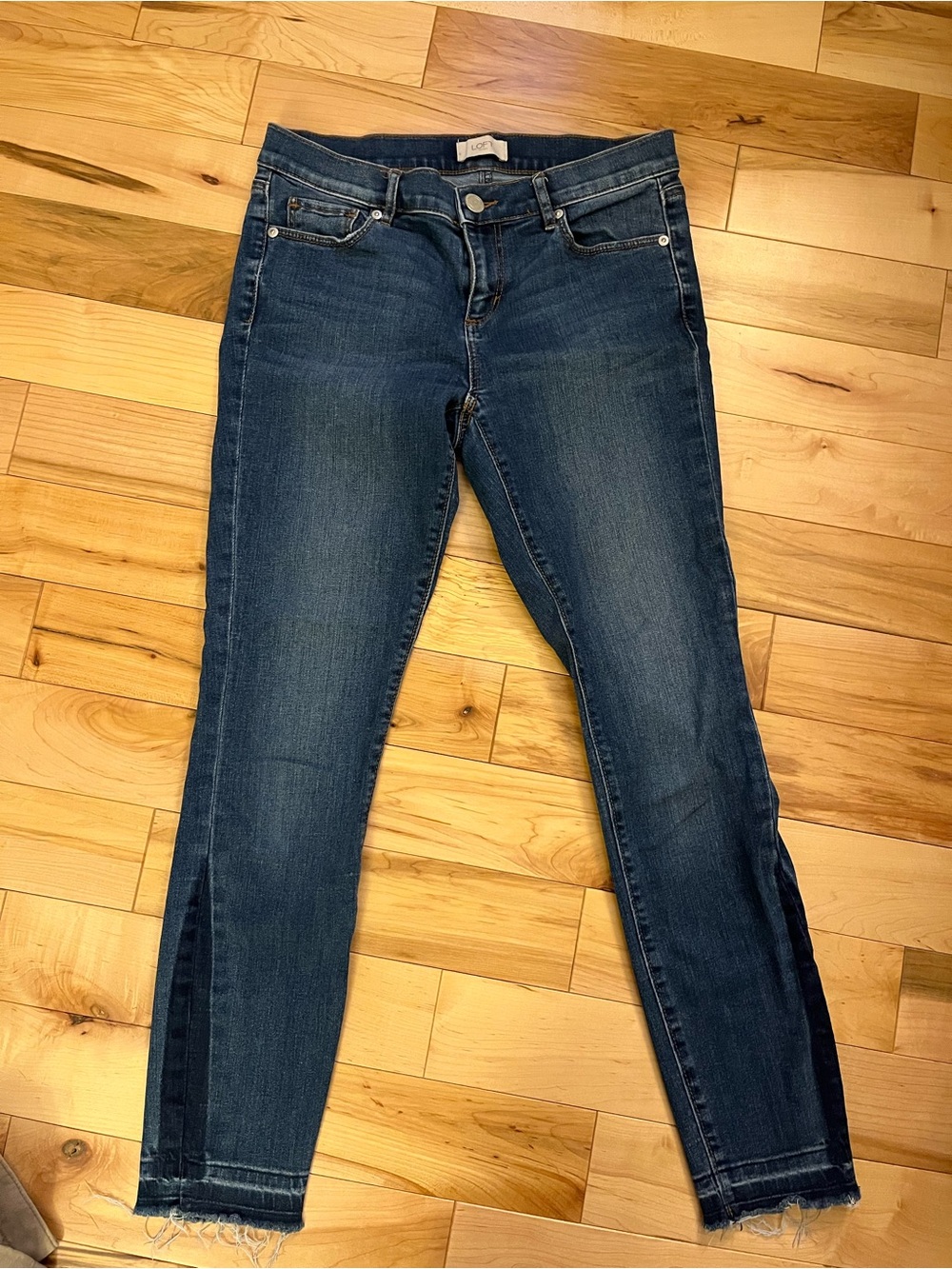 LOFT Dark Blue Ankle Skinny Jeans